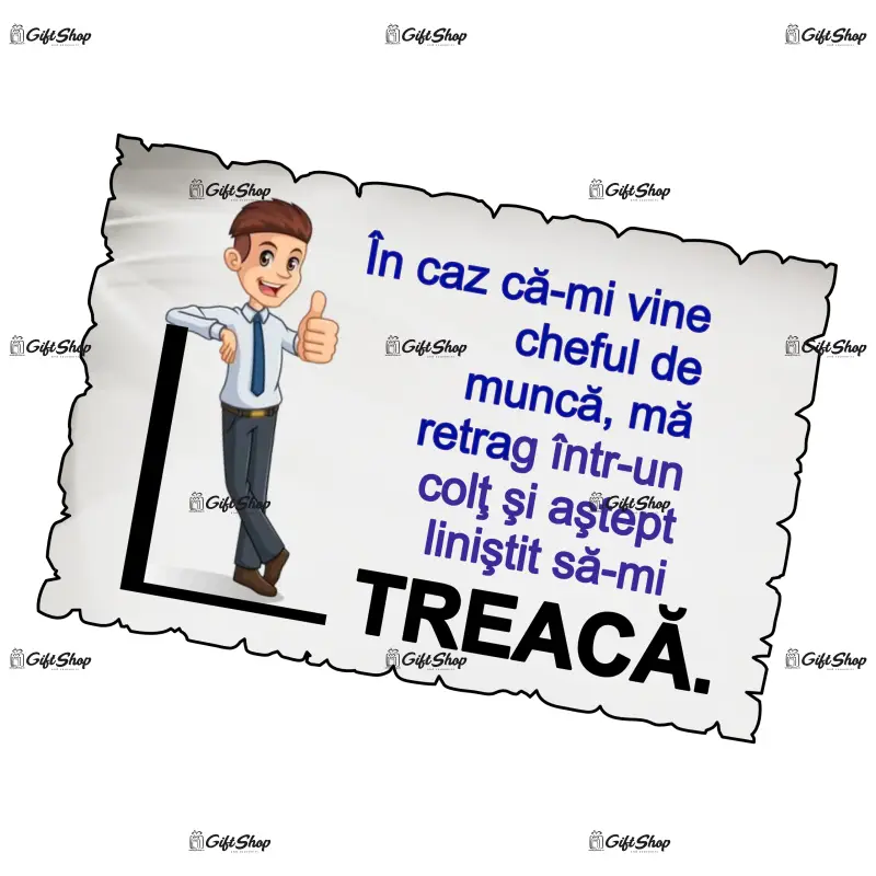 In caz ca-mi vine cheful de lucru..., magnet frigider mgs080